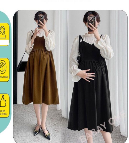SET VÁY BẦU NHUNG CÔNG SỞ PHỐI ÁO TRẮNG TAY PHỒNG ĐIỆU ĐÀ